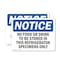 Signmission No Food Or Drinks To Be Stored In This Refrigerator, 14 in W x Rectangle, Plastic OS-2PACK-NS-P-1014-L-14620 - alternate 1